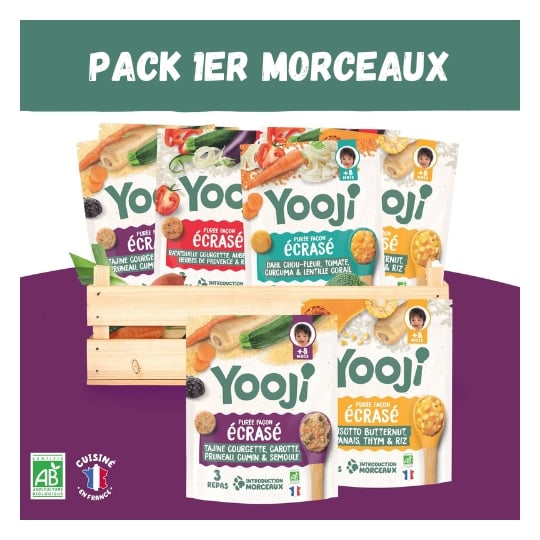 Pack Mes 1er Morceaux - Écrasés De Légumes/féculents Bio - 24 Repas - 8m+ YOOJI