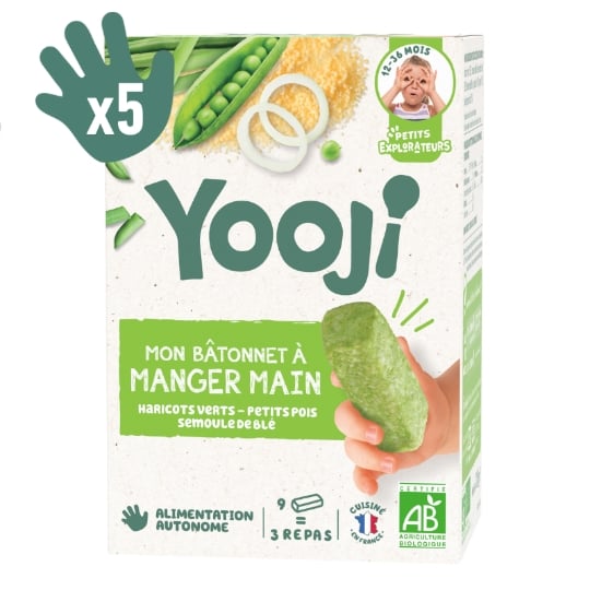 Yooji - Bâtonnets À Manger-main Haricot Vert & Semoule Bio – 15 Repas Bébé DME YOOJI