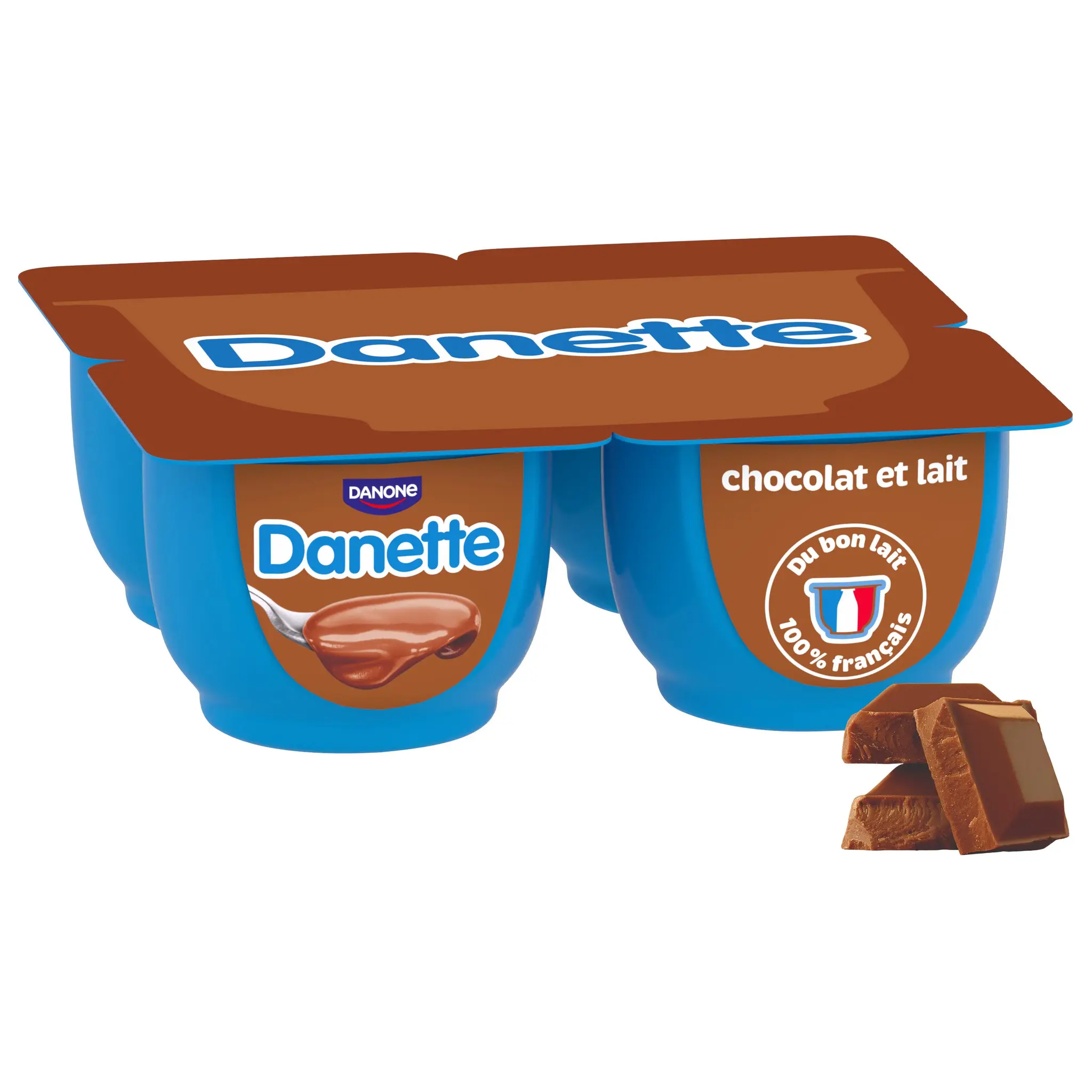 DANETTE Crème dessert chocolat au lait