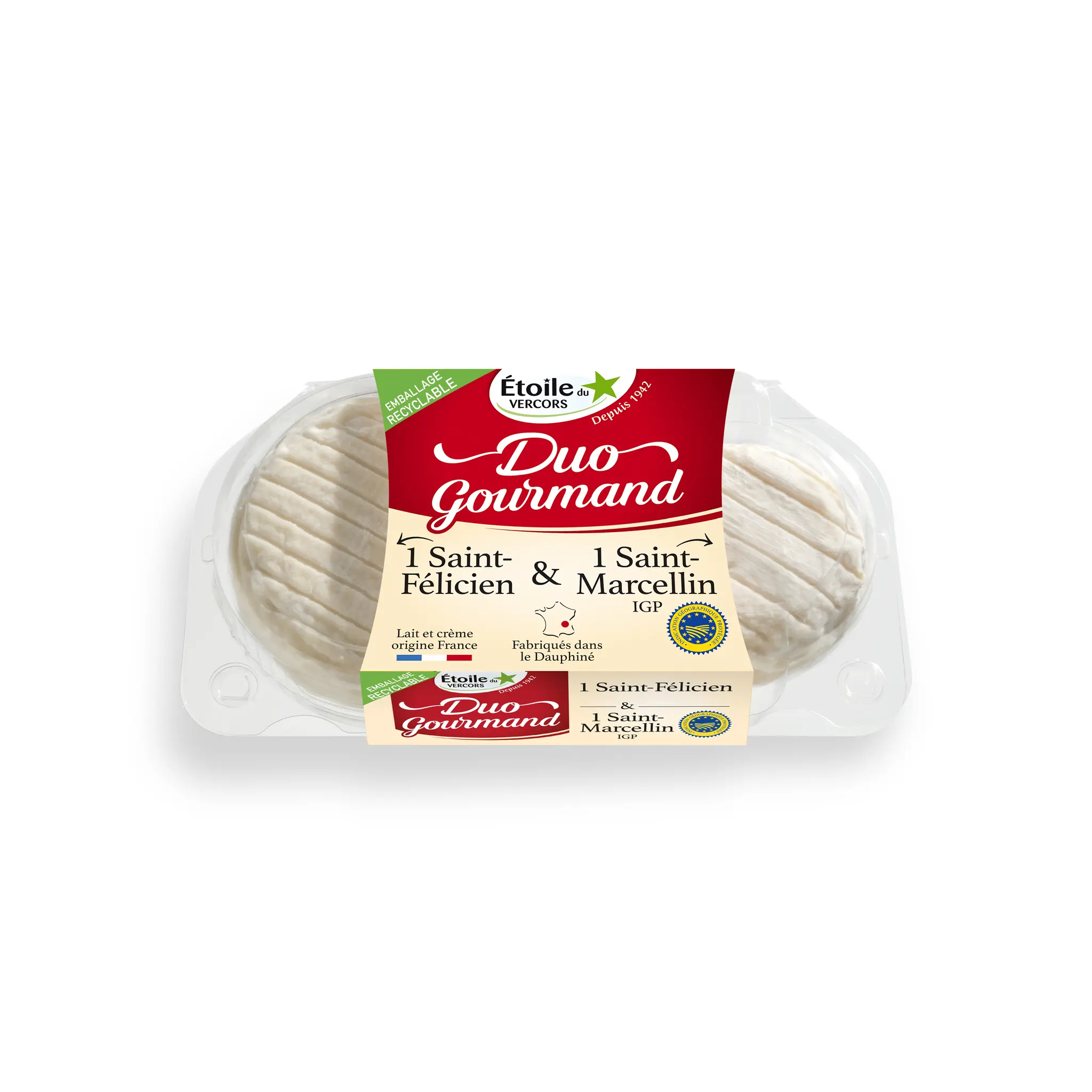 ETOILE DU VERCORS Duo gourmand Saint Félicien et Saint Marcelin IGP