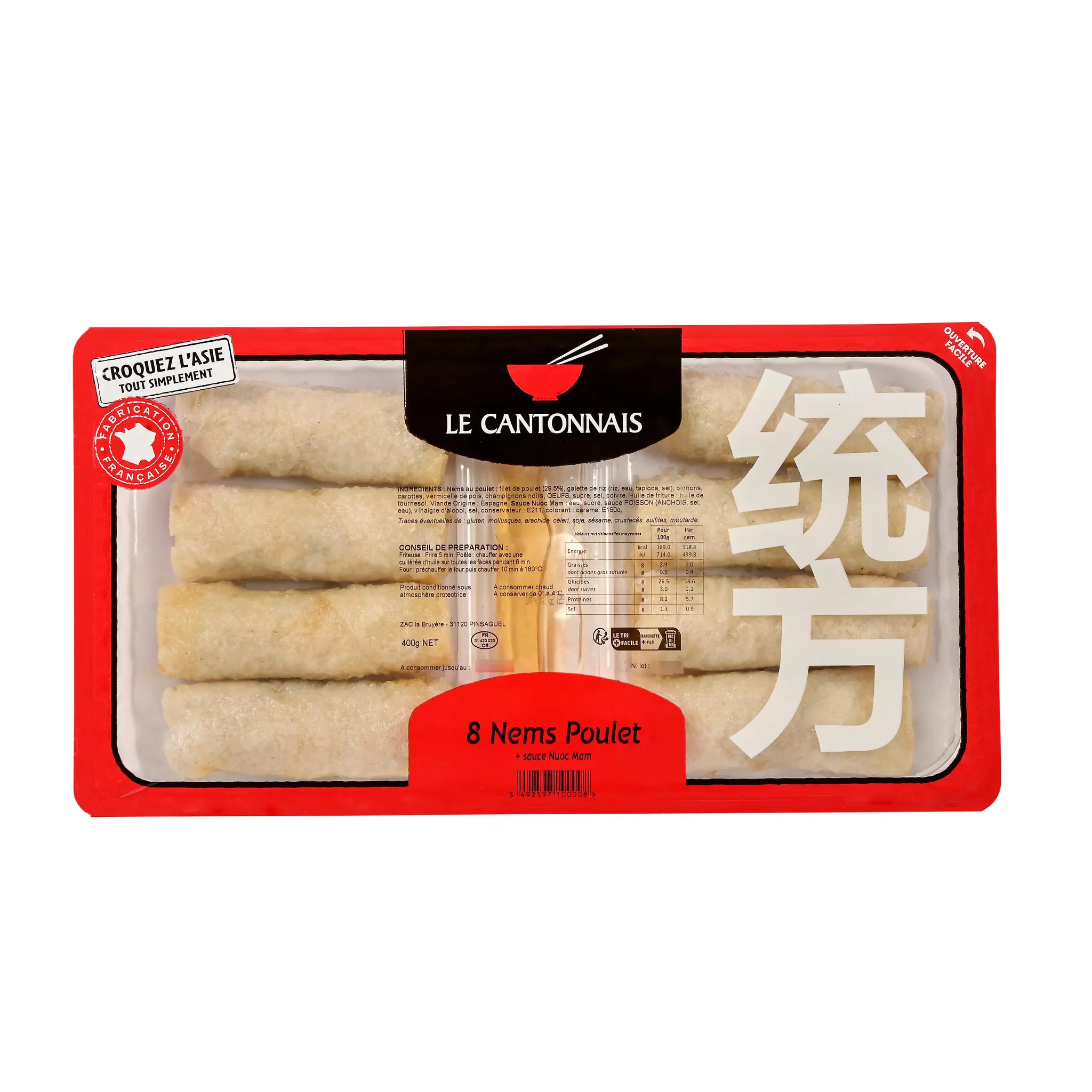 LE CANTONNAIS Nems de poulet avec sauce Nuoc Mâm