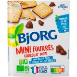 BJORG Biscuits mini fourrés au chocolat noir bio