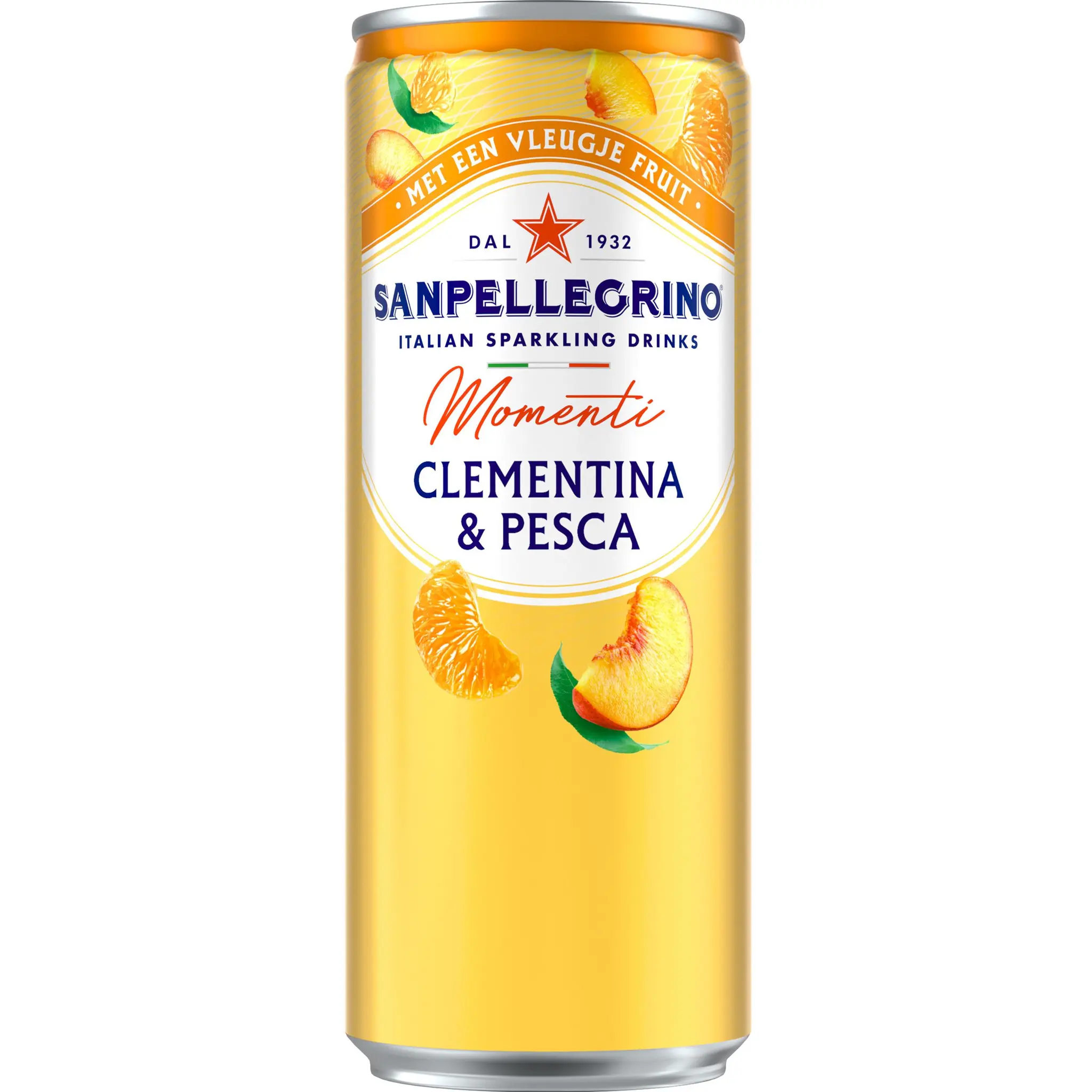 SAN PELLEGRINO Eau minérale pétillante Momenti saveur clémentine et pêche