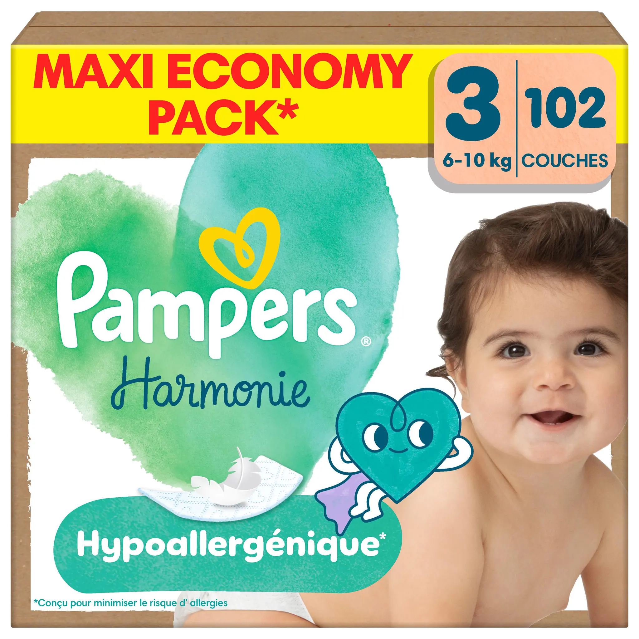 PAMPERS Harmonie couches taille 3 (6-10kg)