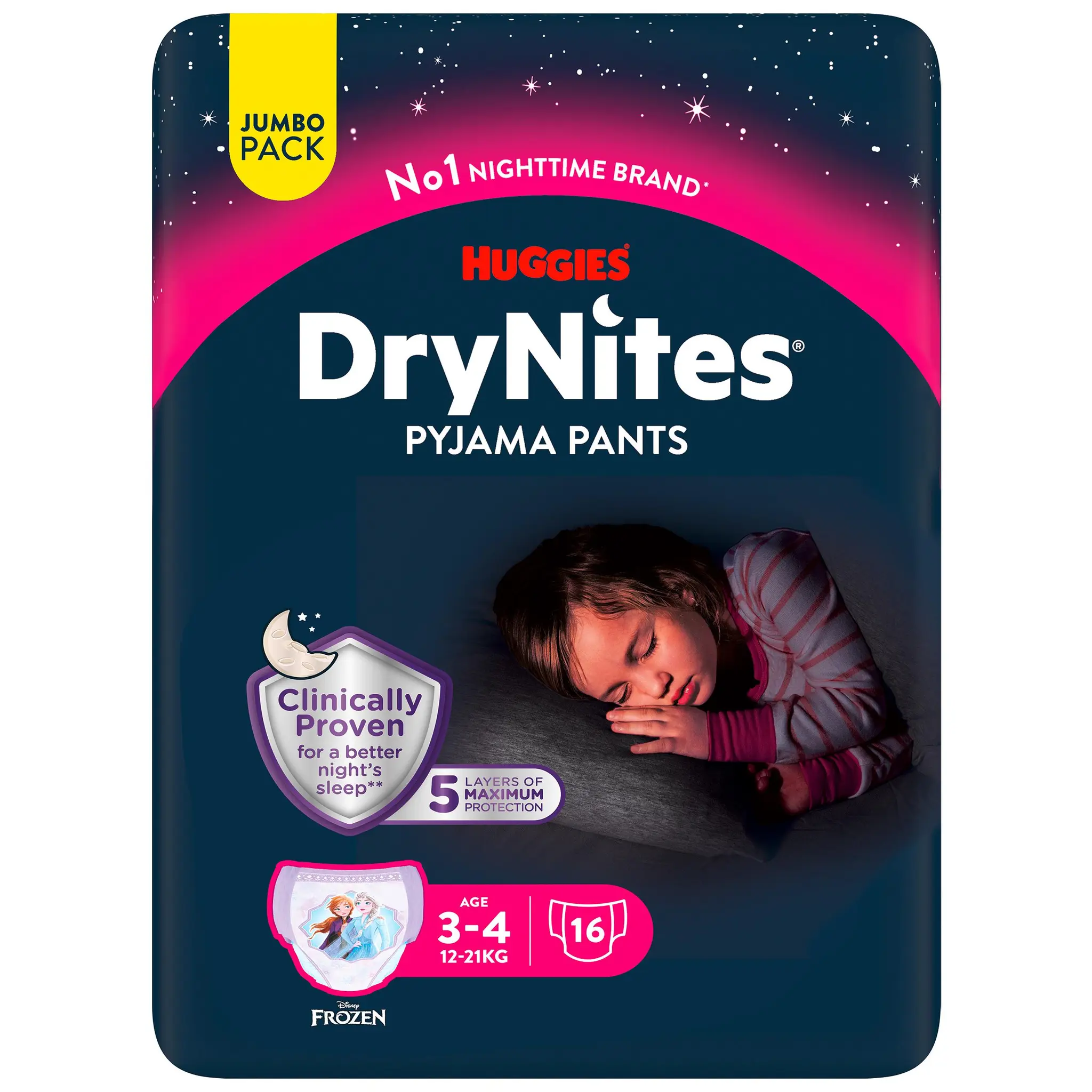 HUGGIES Drynites sous vêtements nuit filles 3-4 ans (12-21kg)