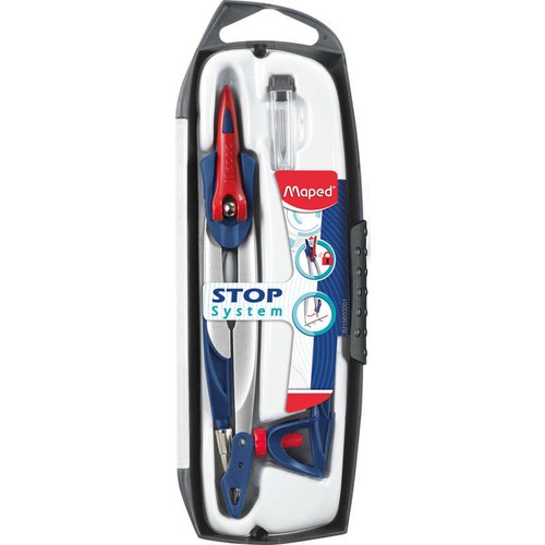 Maped Compas Avec 3 Pièces Stop Stystem