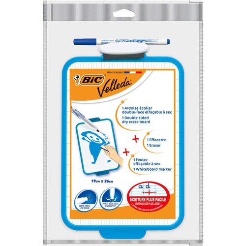 Bic Ardoise Effaçable À Sec + Feutre Velleda