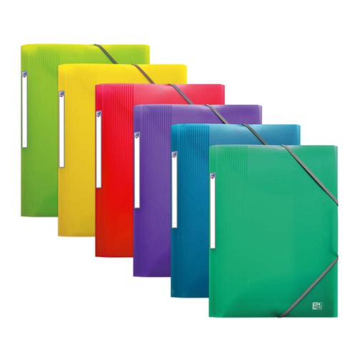 Elba Chemise Plastique 3 Rabats, Format A4
