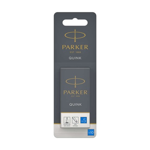 Parker 10 Cartouches Longues, Encre Bleue
