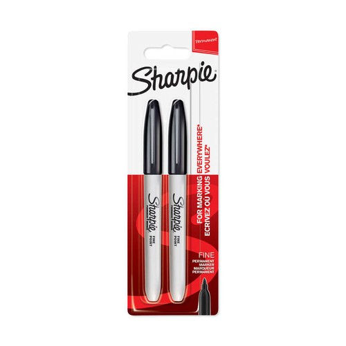 Sharpie 2 Marqueurs Permanents, Pointes Fines, Encre Noire