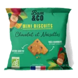 Mini biscuits chocolat noisettes bio