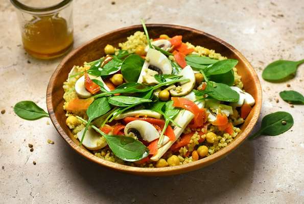 Trio gourmand & vinaigrette curry-miel, Frichti (370 g)
