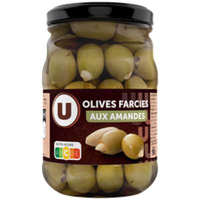 Olives vertes farcies aux amandes, U (120 g)