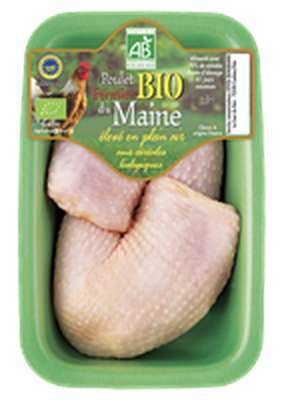 Cuisses de poulet, Bio du Maine x2 (400 g - 450 g)
