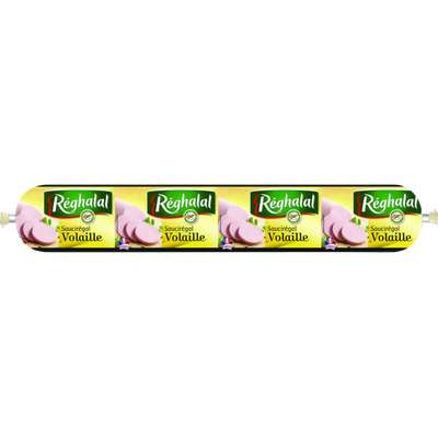 Saucisson de volaille nature halal, Reghalal (500g)