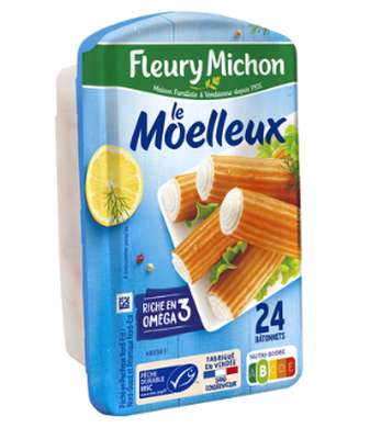 Bâtonnets de surimi Le moelleux, Fleury Michon (x 24, 360 g)