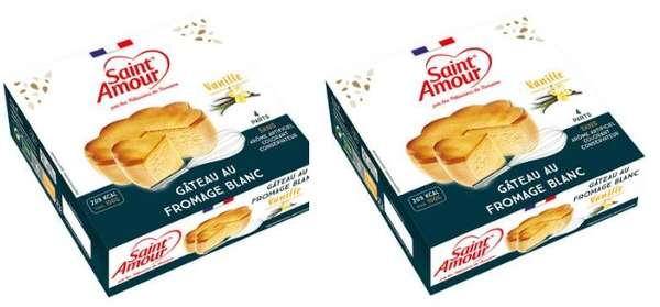 Gâteau au fromage blanc saveur vanille, Saint Amour (350 g, X2) LOT DE 2