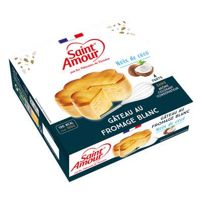 Gâteau au fromage blanc saveur coco, Saint Amour (350 g)