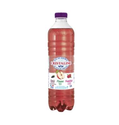 Eau de source aromatisée pomme/cassis/framboise, Cristaline (1,5 L)