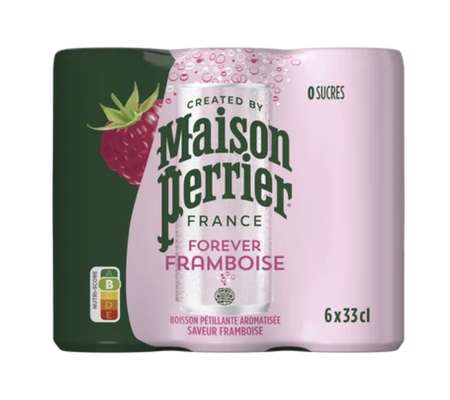 Boisson pétillante framboise Forever, Maison Perrier (6 x 33 cl)