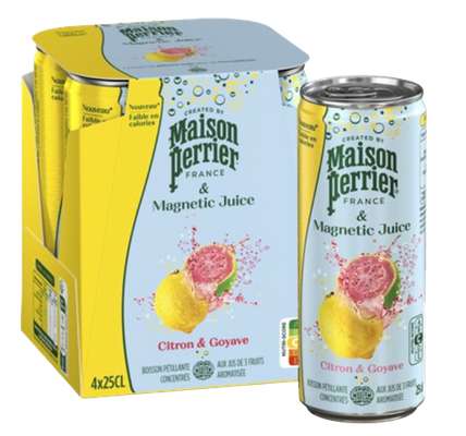 Pack de Magnetic juice Citron/Goyave, Maison Perrier (4 x 25 cl)