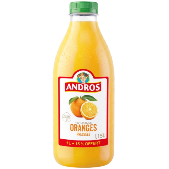 Jus D'Oranges 100% Pur Jus Pressé ANDROS