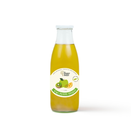 Jus de Fruits Kiwi Pomme Orange 100% Artisanal LE PRESSOIR DU PAYS BASQUE