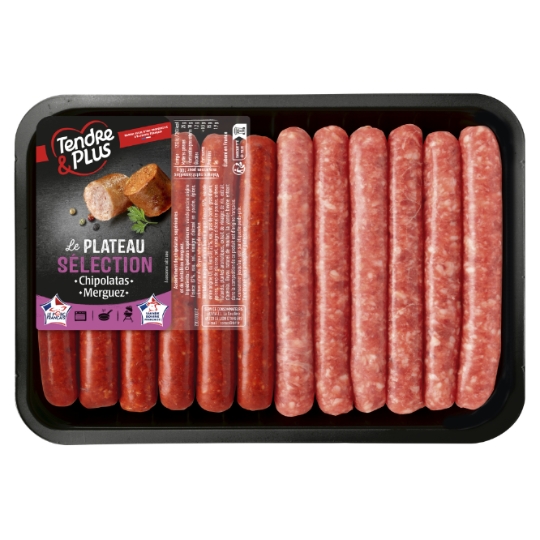 Assortiment de Saucisses : Chipolatas et Merguez TENDRE ET PLUS