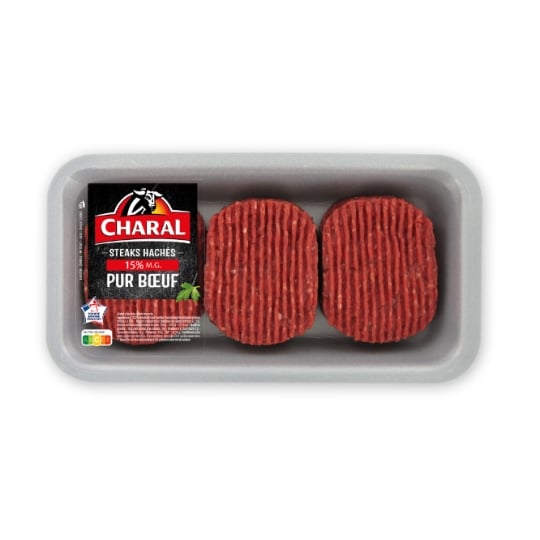 Steaks Hachés Pur Bœuf 15% MG CHARAL