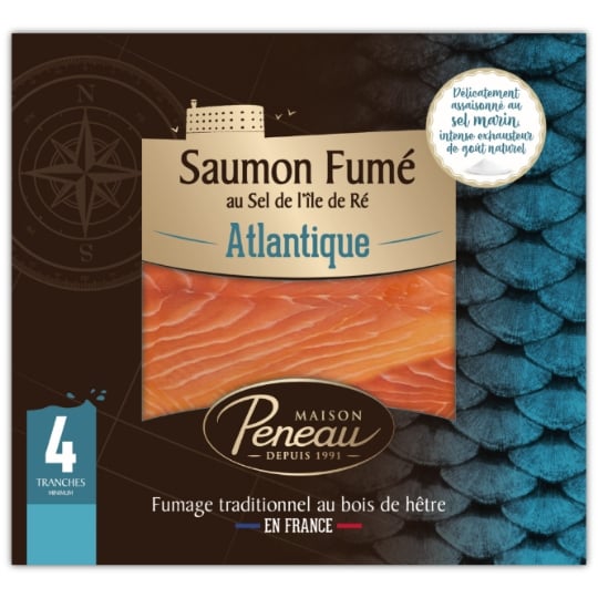 Saumon fumé Atlantique au sel de l'ile de Ré MAISON PENEAU