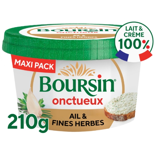 Fromage à Tartiner Frais à Tartiner Ail et Fines Herbes Onctueux BOURSIN