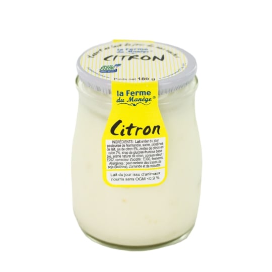 Yaourts Lait Entier Brassé  Citron  LA FERME DU MANEGE