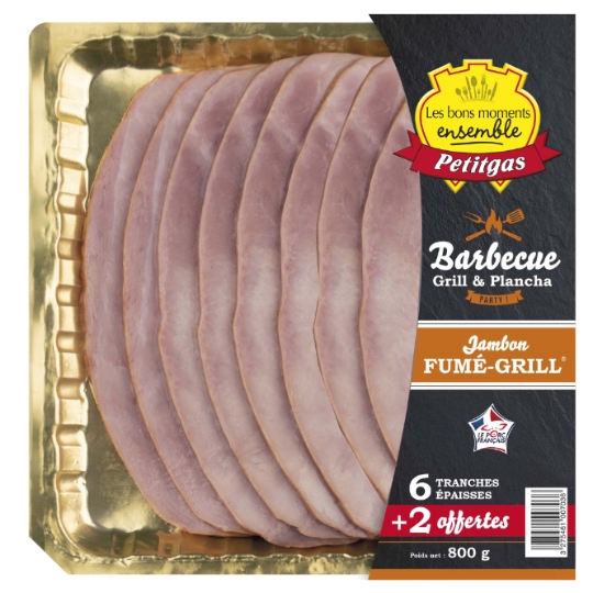 Jambon Fumé-Grill Barbecue Tranches Épaisses PETITGAS