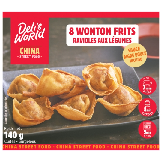 Wonton Frits Ravioles aux Légumes Sauce Aigre Douce Surgelés DELI'S WORLD