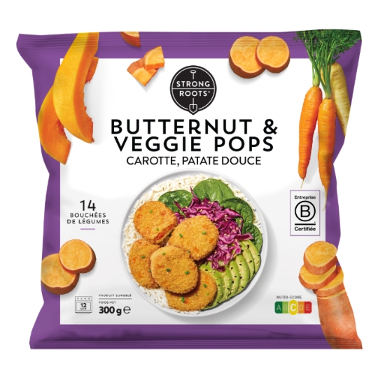 Bouchées Butternut & Veggie Pops Carotte et Patate Douce STRONG ROOTS