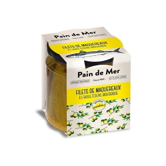 Filets De Maquereau Huile Olive 250g - Les Pains De La Mer