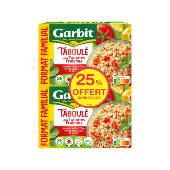 Taboulé aux Tomates Fraîches GARBIT