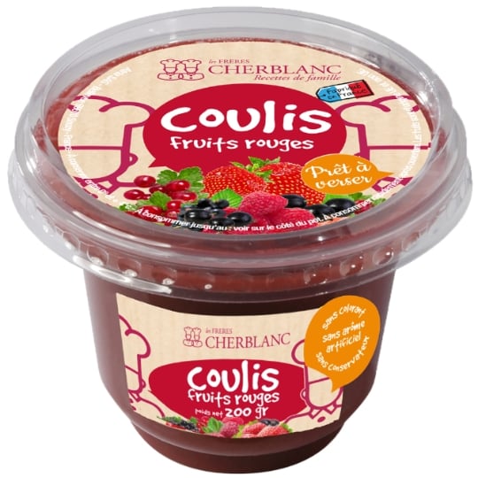 Coulis Sans Arôme Artificiel Sans Colorant Sans Conservateur LES FRERES CHERBLANC