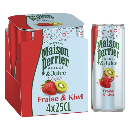 Eau Gazeuse Aromatisée Fraise Kiwi MAISON PERRIER