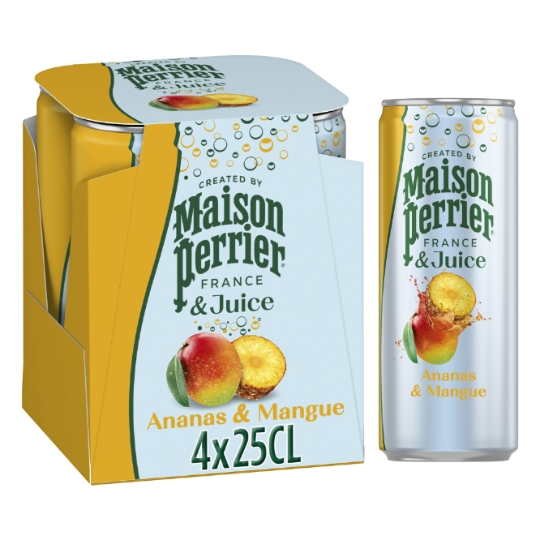 Eau Gazeuse Aromatisée Ananas Mangue MAISON PERRIER