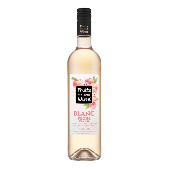 Boisson aromatisée à base de vin blanc pêche FRUITS & WINE