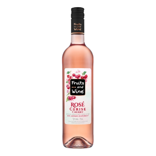 Boisson aromatisée à base de vin rosé cerise FRUITS & WINE