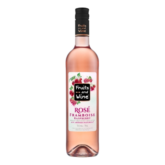 Boisson aromatisée à base de vin rosé framboise FRUITS & WINE