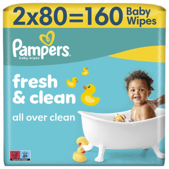 Lingettes Bébé Fresh & Clean PAMPERS