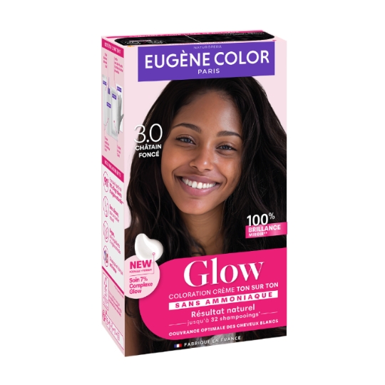Coloration Crème Ton sur Ton Châtain Foncé 3.0 Glow EUGENE COLOR