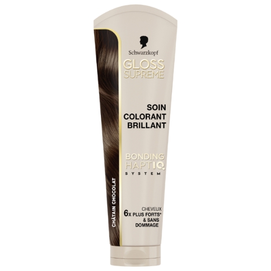 Soin Colorant Cheveux Brillant Raviveur de Couleur et de Brillance Châtain Chocolat Gloss Suprême SCHWARZKOPF