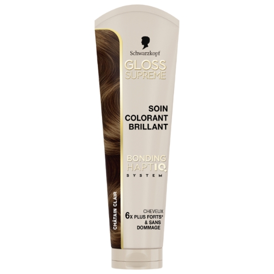 Soin Colorant Cheveux Brillant Raviveur de Couleur et de Brillance Châtain Clair Gloss Suprême SCHWARZKOPF