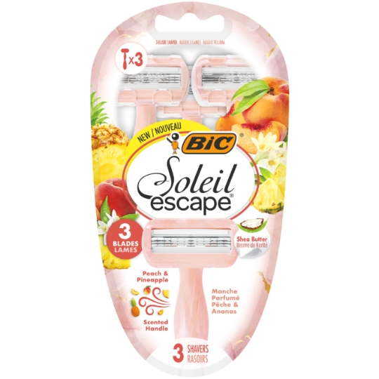 Rasoirs Pour Femme Escape 3 lames Pêche & Ananas BIC