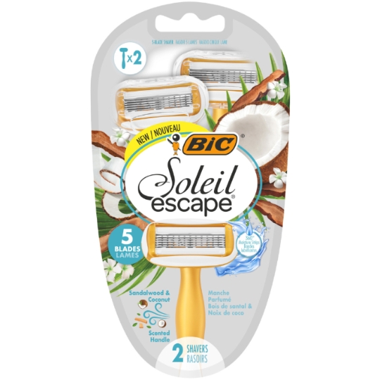 Rasoirs Pour Femme Escape 5 Lames Bois de Santal BIC