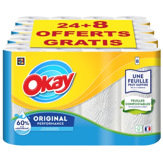 Essuie-Tout Blanc OKAY